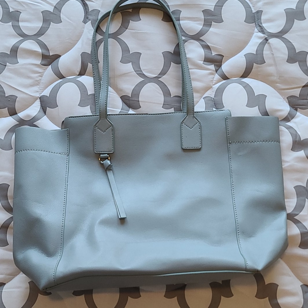 Pale blue tote